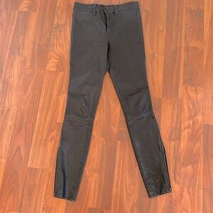 Women’s J Brand black skinny leather pants. Size 25